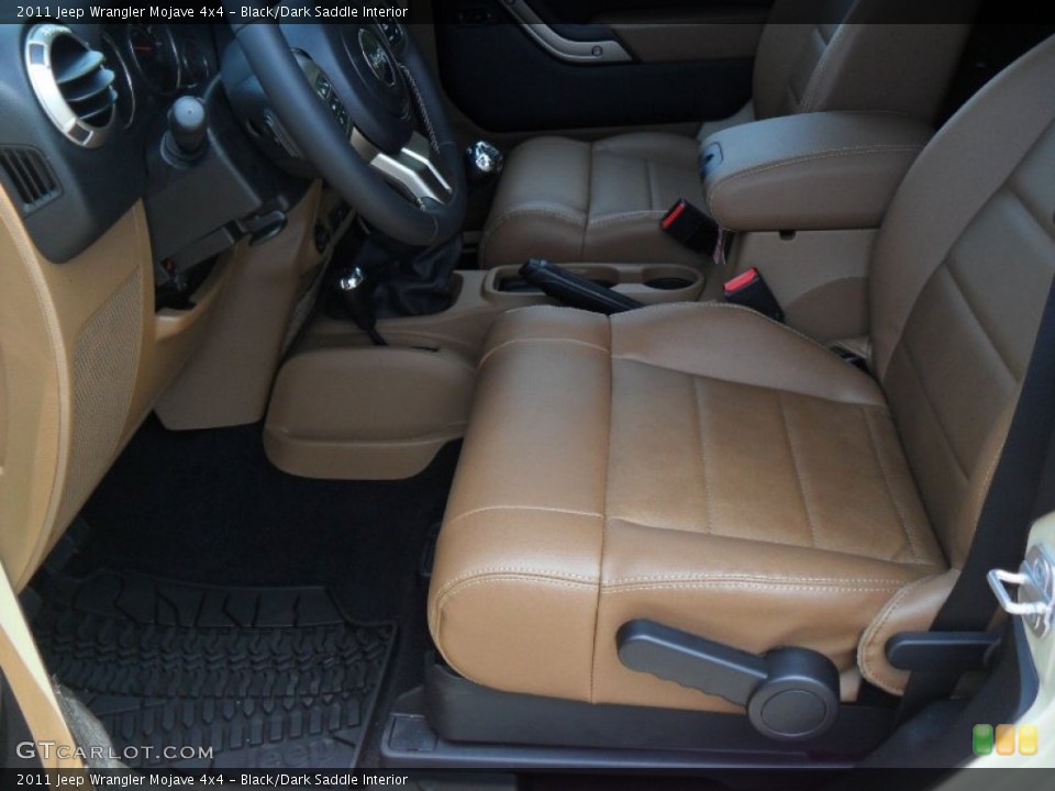 Black/Dark Saddle Interior Photo for the 2011 Jeep Wrangler Mojave 4x4 #51941676