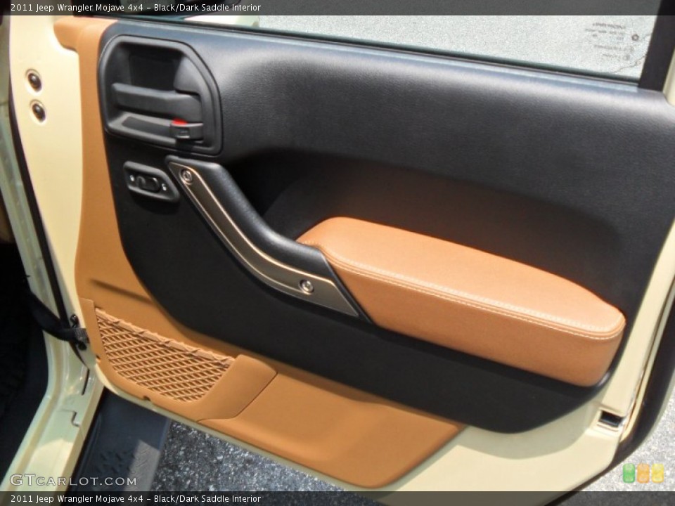Black/Dark Saddle Interior Door Panel for the 2011 Jeep Wrangler Mojave 4x4 #51941751