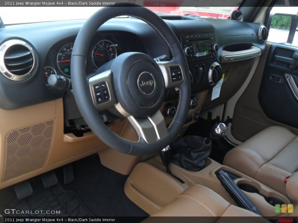 Black/Dark Saddle Interior Steering Wheel for the 2011 Jeep Wrangler Mojave 4x4 #51941772