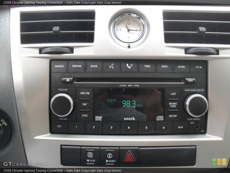 Dark Slate Gray/Light Slate Gray Interior Controls for the 2008 Chrysler Sebring Touring Convertible #51941988