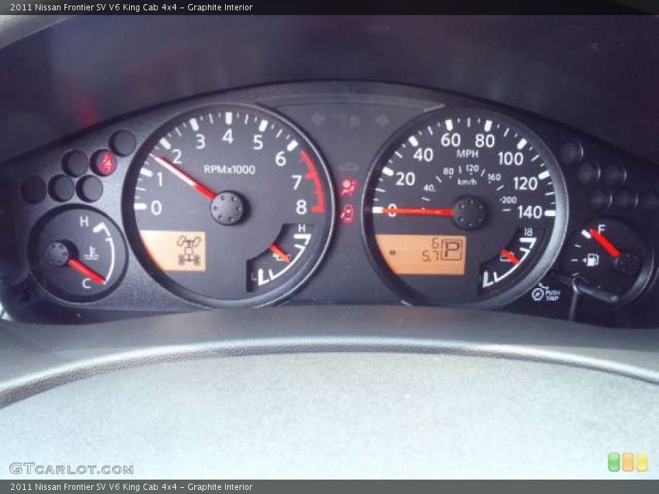 Graphite Interior Gauges for the 2011 Nissan Frontier SV V6 King Cab 4x4 #51944441