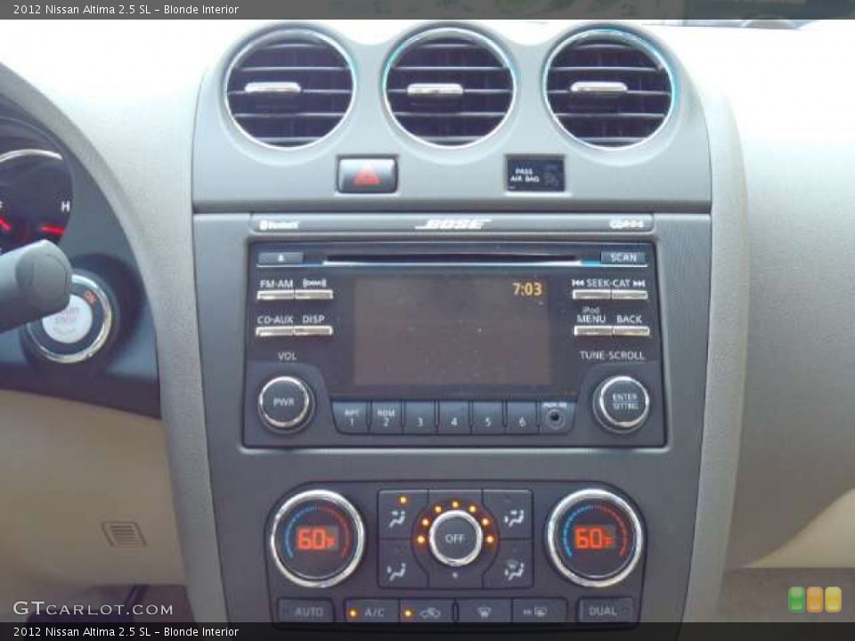 Blonde Interior Controls for the 2012 Nissan Altima 2.5 SL #51944675