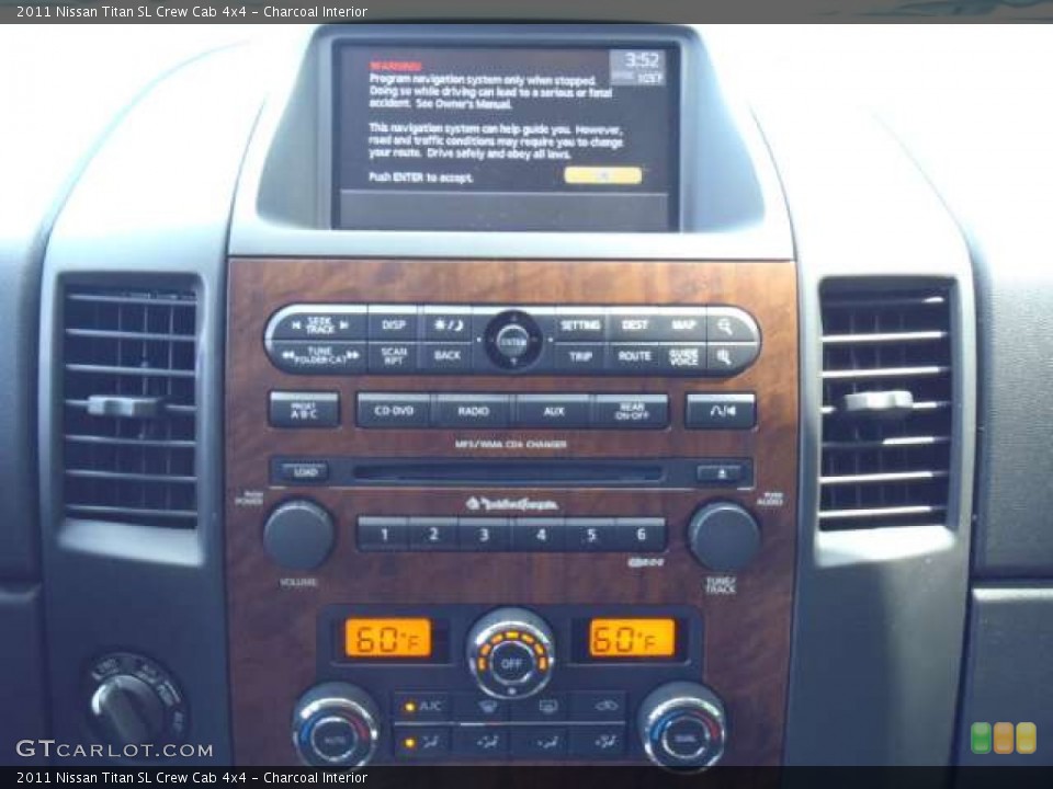 Charcoal Interior Controls for the 2011 Nissan Titan SL Crew Cab 4x4 #51945482