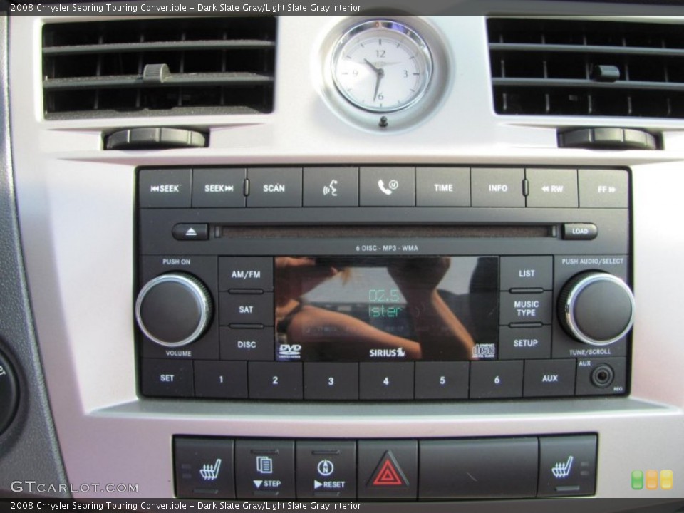 Dark Slate Gray/Light Slate Gray Interior Controls for the 2008 Chrysler Sebring Touring Convertible #51947489
