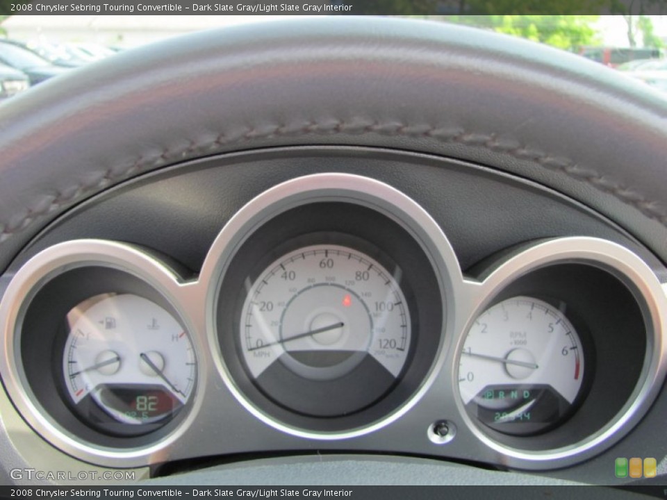 Dark Slate Gray/Light Slate Gray Interior Gauges for the 2008 Chrysler Sebring Touring Convertible #51947516