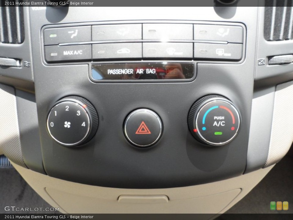 Beige Interior Controls for the 2011 Hyundai Elantra Touring GLS #51948251