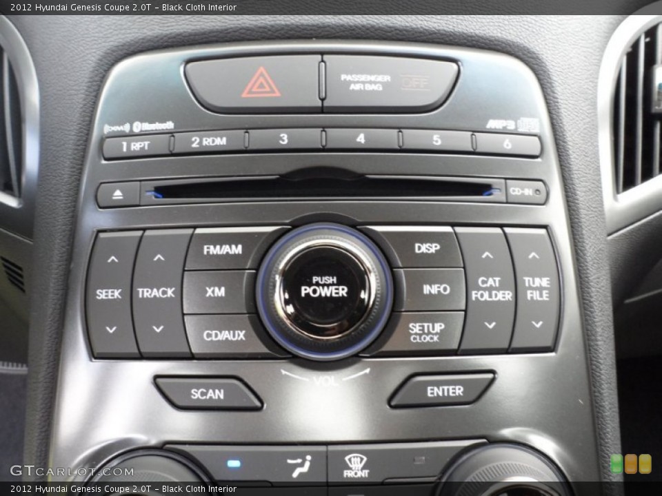 Black Cloth Interior Controls for the 2012 Hyundai Genesis Coupe 2.0T #51950579
