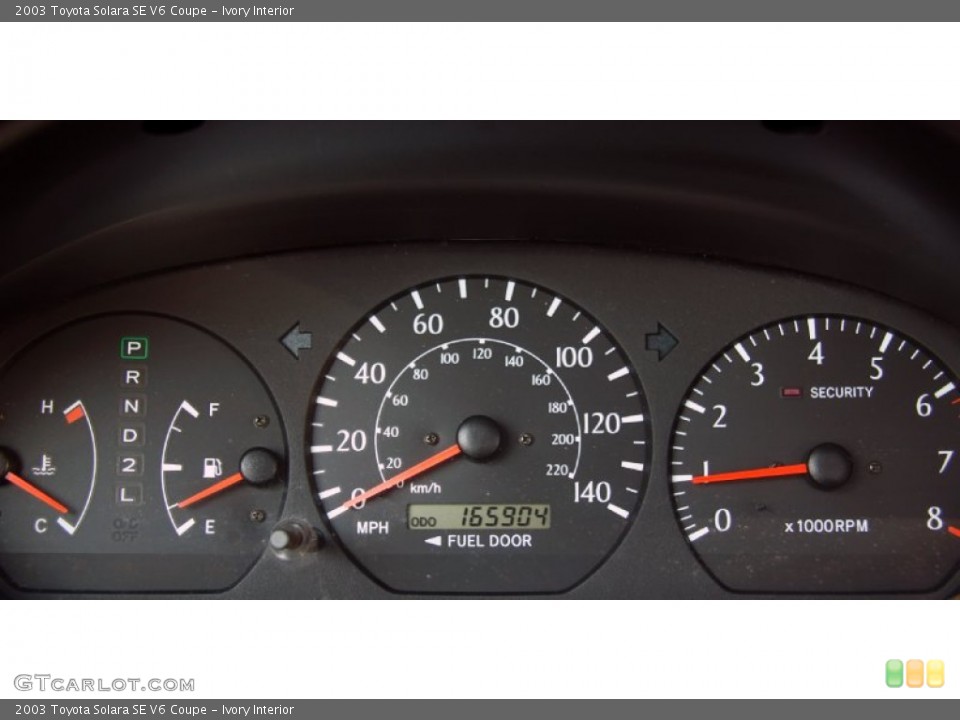 Ivory Interior Gauges for the 2003 Toyota Solara SE V6 Coupe #51950762