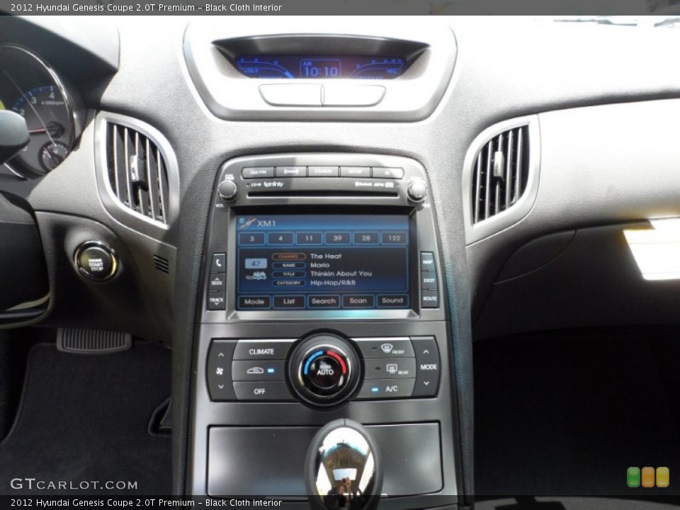 Black Cloth Interior Controls for the 2012 Hyundai Genesis Coupe 2.0T Premium #51951110