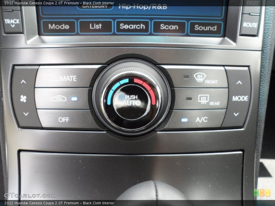 Black Cloth Interior Controls for the 2012 Hyundai Genesis Coupe 2.0T Premium #51951149