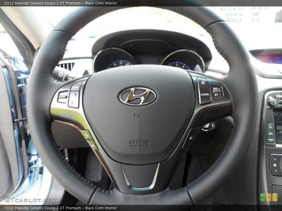 Black Cloth Interior Steering Wheel for the 2012 Hyundai Genesis Coupe 2.0T Premium #51951203