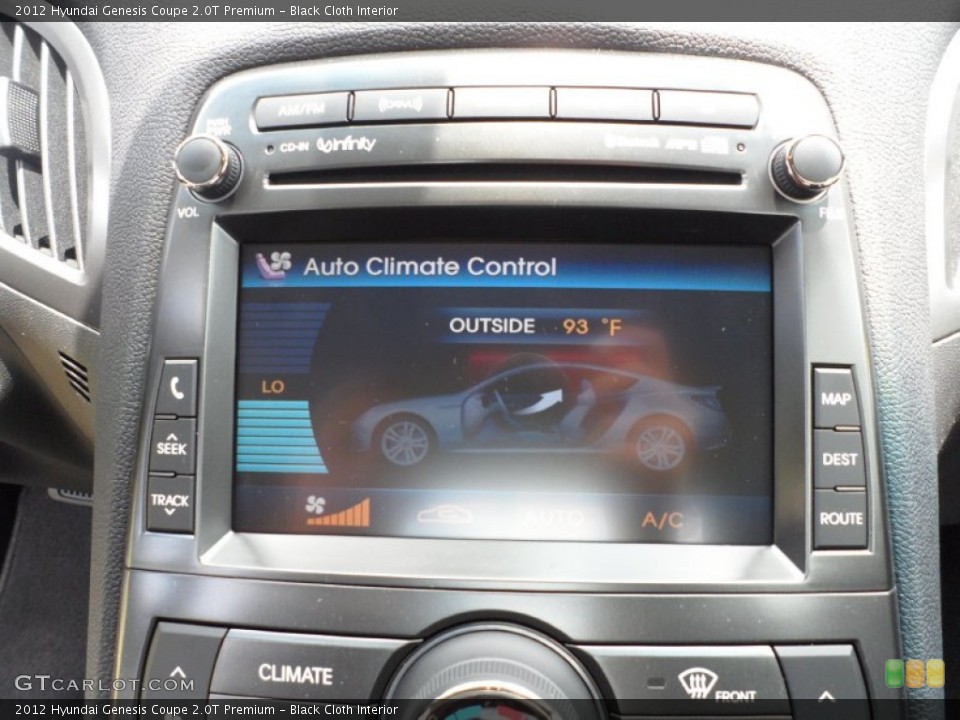 Black Cloth Interior Controls for the 2012 Hyundai Genesis Coupe 2.0T Premium #51951722