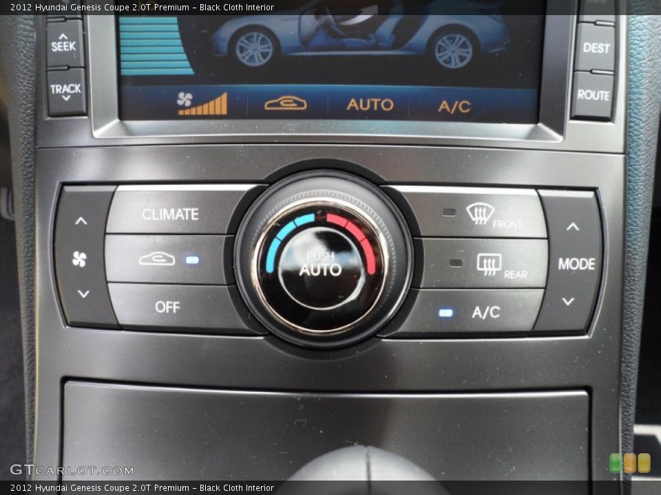 Black Cloth Interior Controls for the 2012 Hyundai Genesis Coupe 2.0T Premium #51951737