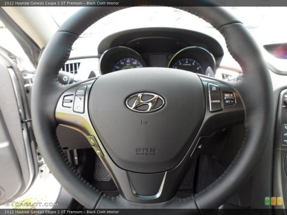 Black Cloth Interior Steering Wheel for the 2012 Hyundai Genesis Coupe 2.0T Premium #51951782