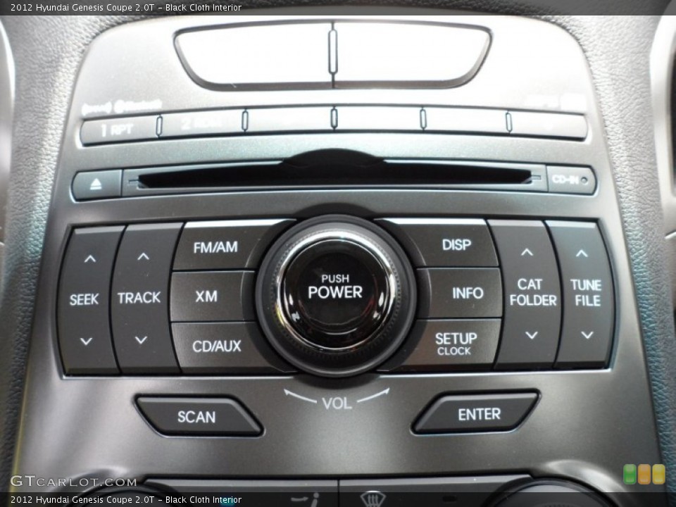 Black Cloth Interior Controls for the 2012 Hyundai Genesis Coupe 2.0T #51952199