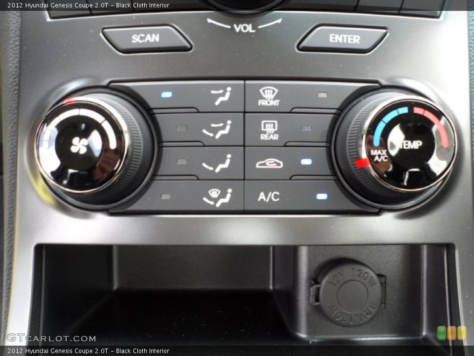 Black Cloth Interior Controls for the 2012 Hyundai Genesis Coupe 2.0T #51952214