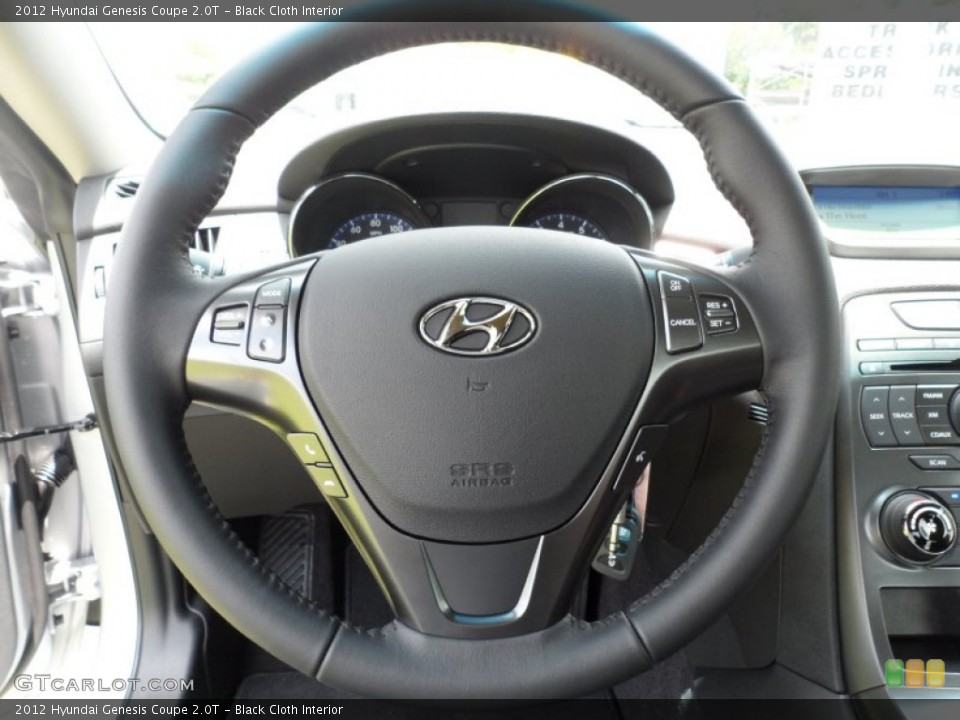 Black Cloth Interior Steering Wheel for the 2012 Hyundai Genesis Coupe 2.0T #51952241
