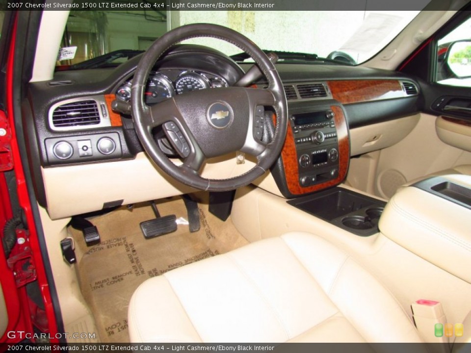 Light Cashmere/Ebony Black Interior Prime Interior for the 2007 Chevrolet Silverado 1500 LTZ Extended Cab 4x4 #51952253