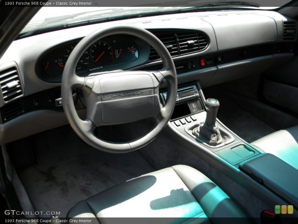 Classic Grey 1993 Porsche 968 Interiors