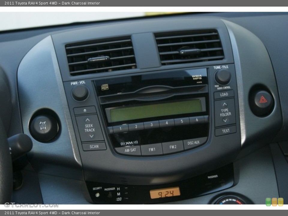 Dark Charcoal Interior Controls for the 2011 Toyota RAV4 Sport 4WD #51953729