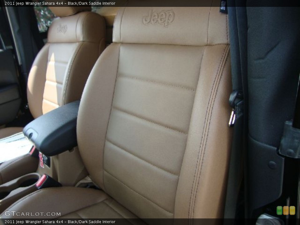 Black/Dark Saddle Interior Photo for the 2011 Jeep Wrangler Sahara 4x4 #51955571