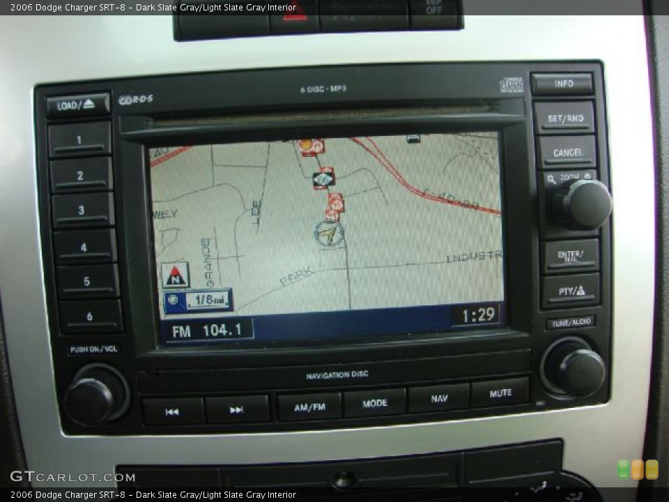 Dark Slate Gray/Light Slate Gray Interior Navigation for the 2006 Dodge Charger SRT-8 #51957614