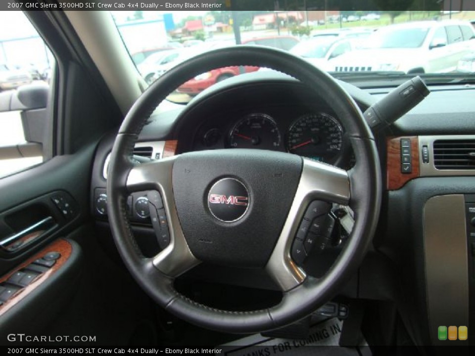 Ebony Black Interior Steering Wheel for the 2007 GMC Sierra 3500HD SLT Crew Cab 4x4 Dually #51958205