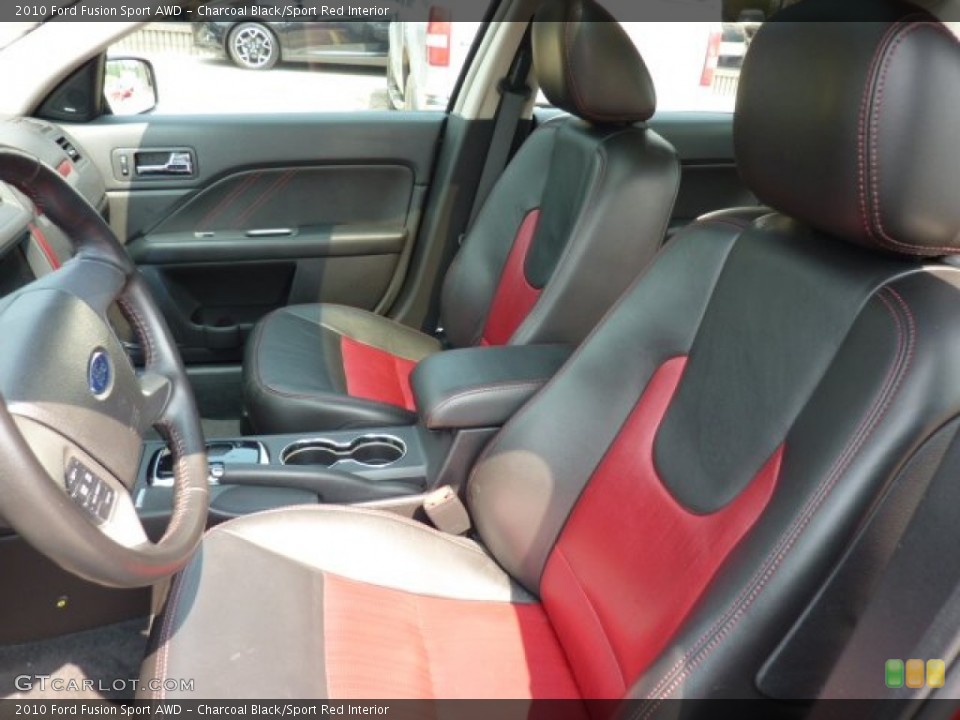 Charcoal Black/Sport Red Interior Photo for the 2010 Ford Fusion Sport AWD #51967346