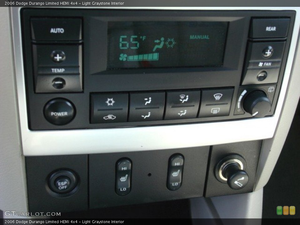Light Graystone Interior Controls for the 2006 Dodge Durango Limited HEMI 4x4 #51968948