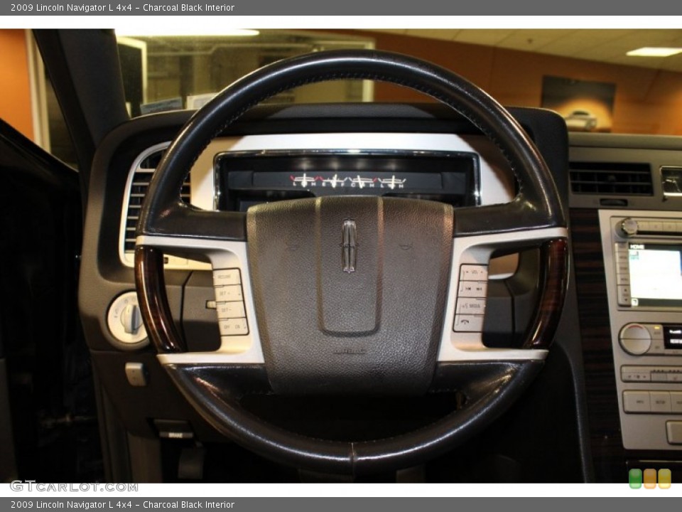 Charcoal Black Interior Steering Wheel for the 2009 Lincoln Navigator L 4x4 #51972080