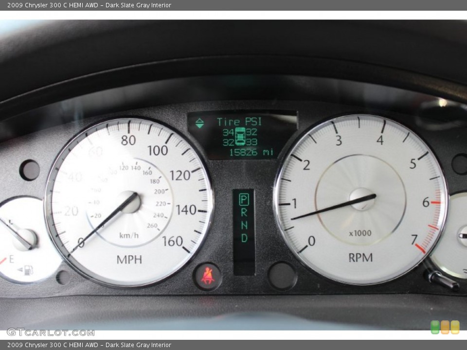 Dark Slate Gray Interior Gauges for the 2009 Chrysler 300 C HEMI AWD #51972686