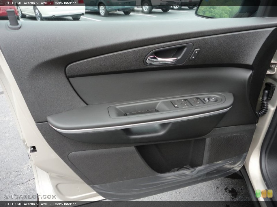 Ebony Interior Door Panel for the 2011 GMC Acadia SL AWD #51976271