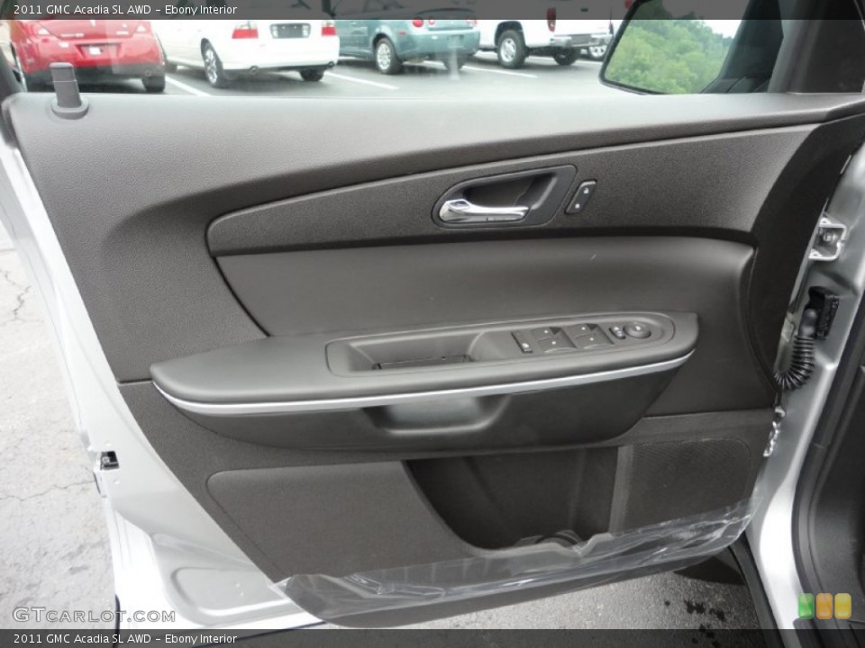 Ebony Interior Door Panel for the 2011 GMC Acadia SL AWD #51976610