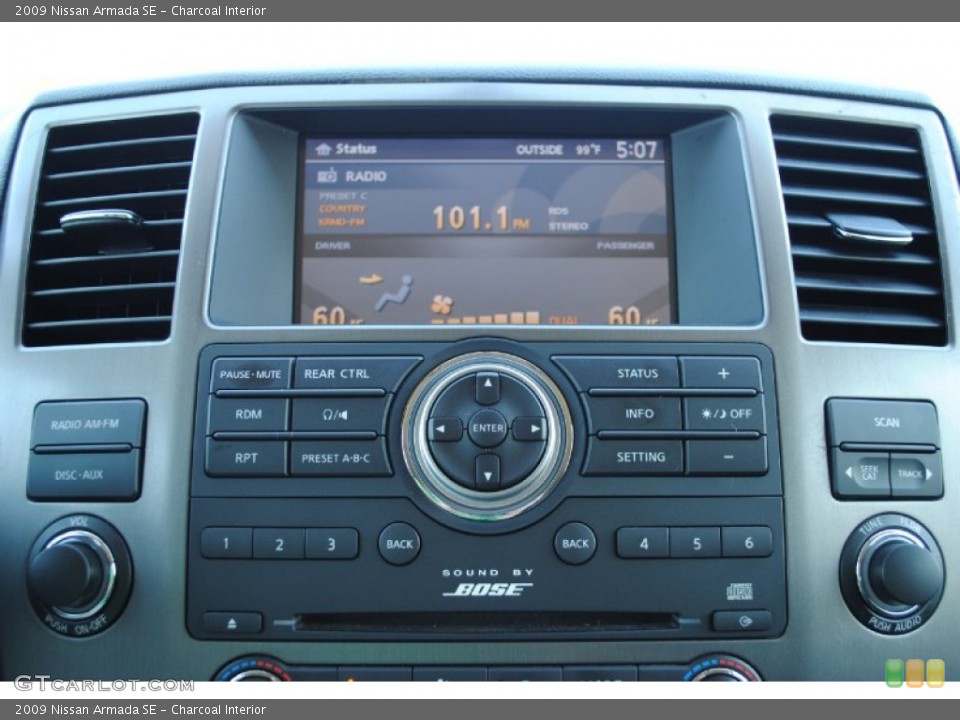 Charcoal Interior Controls for the 2009 Nissan Armada SE #51977018