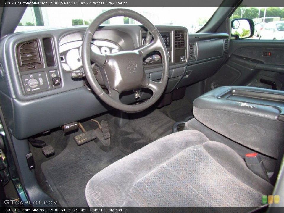 Graphite Gray Interior Prime Interior for the 2002 Chevrolet Silverado 1500 LS Regular Cab #51979592