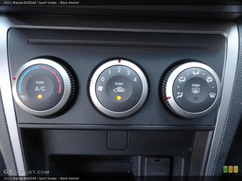 Black Interior Controls for the 2011 Mazda MAZDA6 i Sport Sedan #51980159