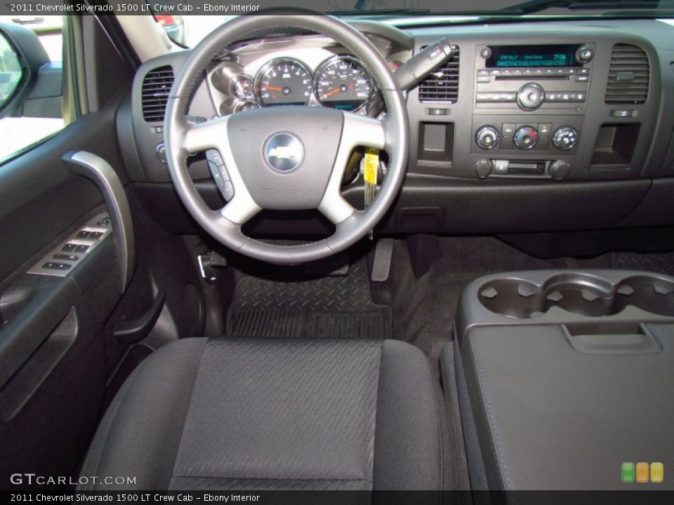 Ebony Interior Dashboard for the 2011 Chevrolet Silverado 1500 LT Crew Cab #51980168