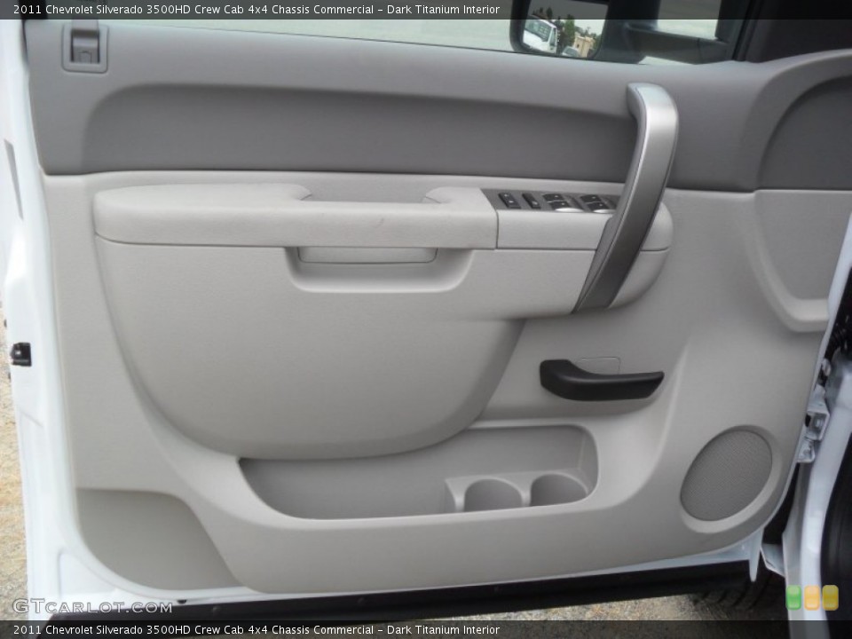 Dark Titanium Interior Door Panel for the 2011 Chevrolet Silverado 3500HD Crew Cab 4x4 Chassis Commercial #51982169
