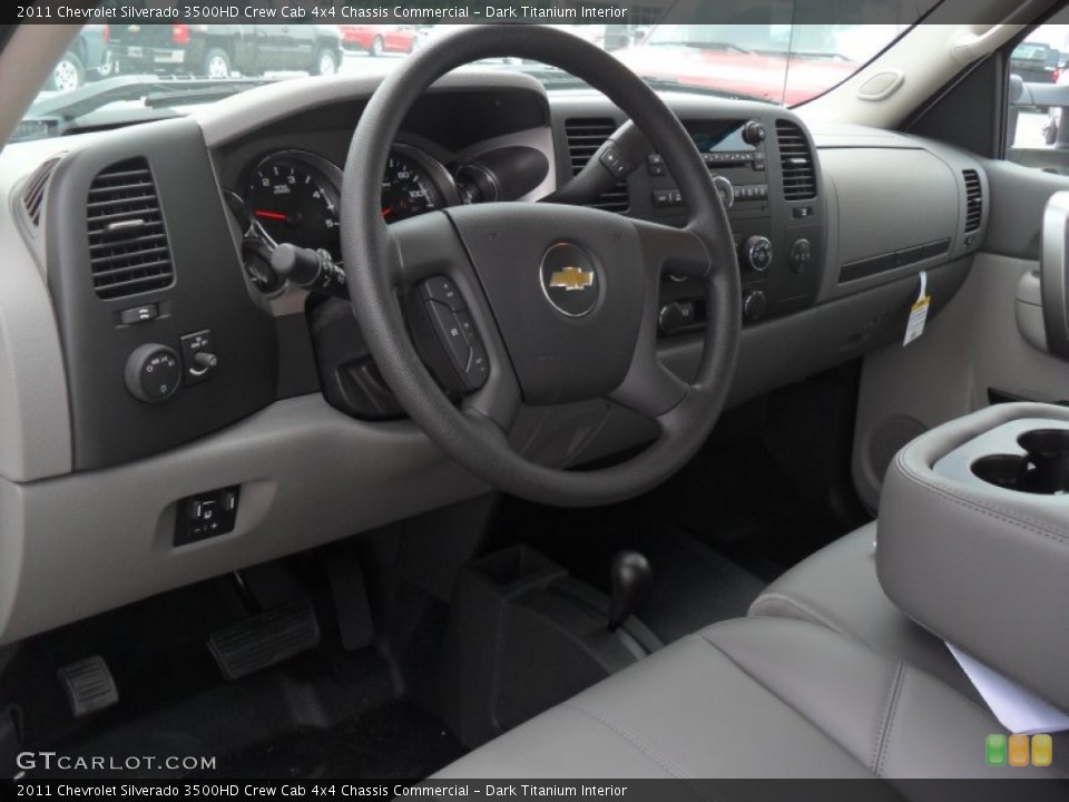 Dark Titanium Interior Dashboard for the 2011 Chevrolet Silverado 3500HD Crew Cab 4x4 Chassis Commercial #51982343