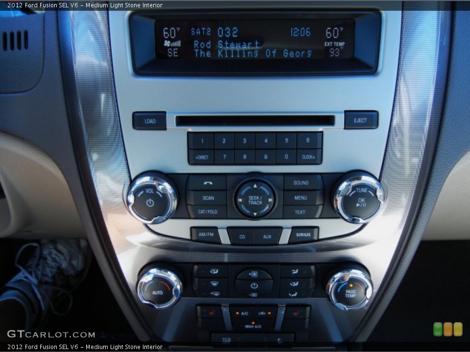 Medium Light Stone Interior Controls for the 2012 Ford Fusion SEL V6 #51983174