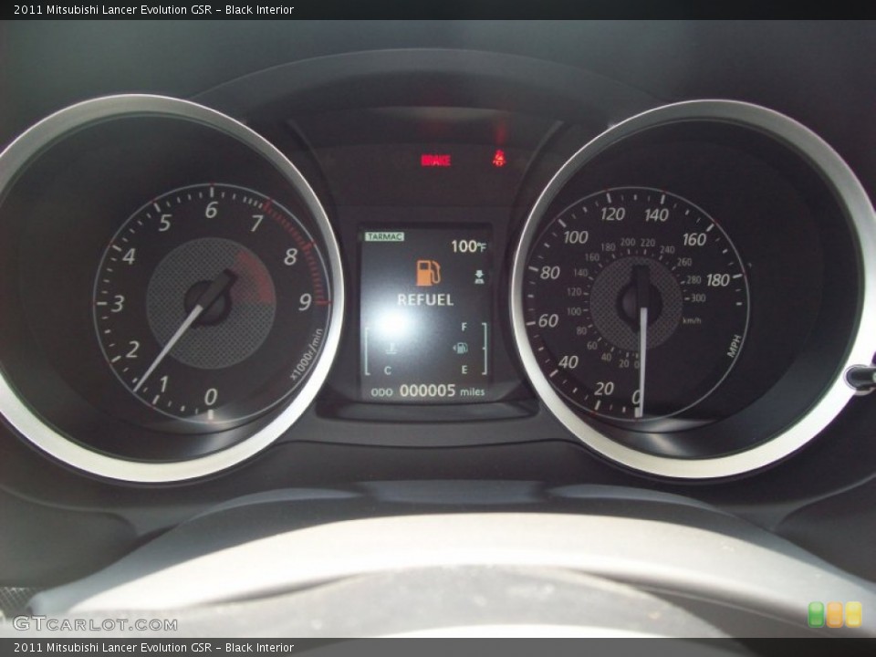 Black Interior Gauges for the 2011 Mitsubishi Lancer Evolution GSR #51986441