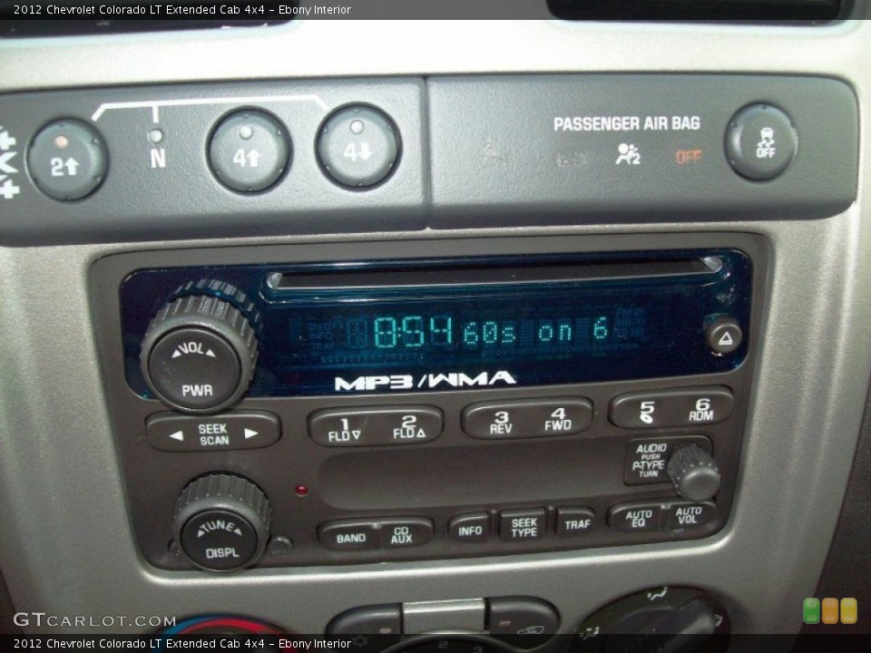 Ebony Interior Controls for the 2012 Chevrolet Colorado LT Extended Cab 4x4 #51987221