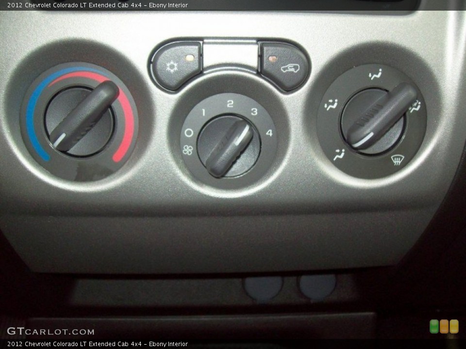 Ebony Interior Controls for the 2012 Chevrolet Colorado LT Extended Cab 4x4 #51987224