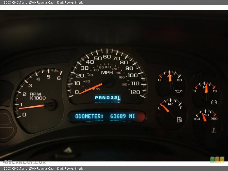 Dark Pewter Interior Gauges for the 2003 GMC Sierra 1500 Regular Cab #51991547