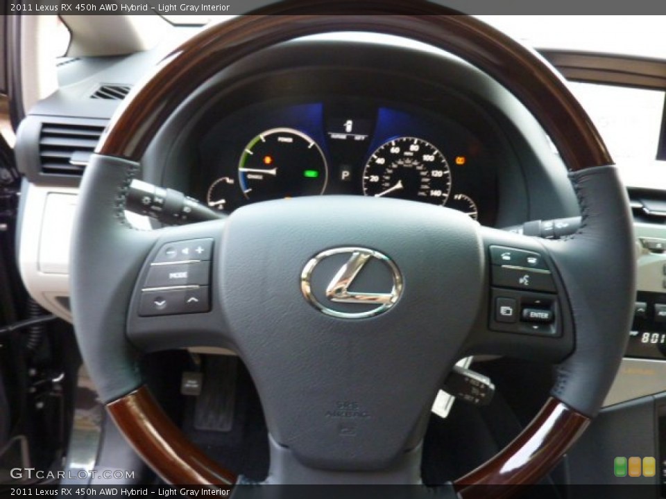 Light Gray Interior Steering Wheel for the 2011 Lexus RX 450h AWD Hybrid #52002402