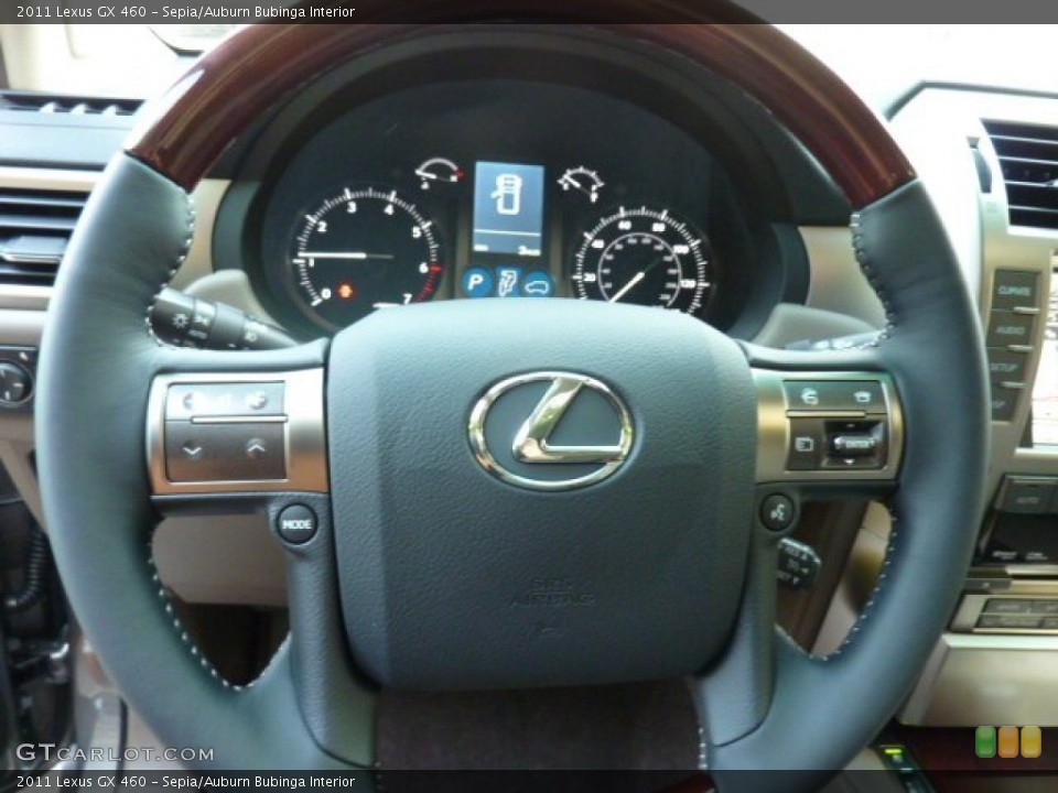 Sepia/Auburn Bubinga Interior Steering Wheel for the 2011 Lexus GX 460 #52002675