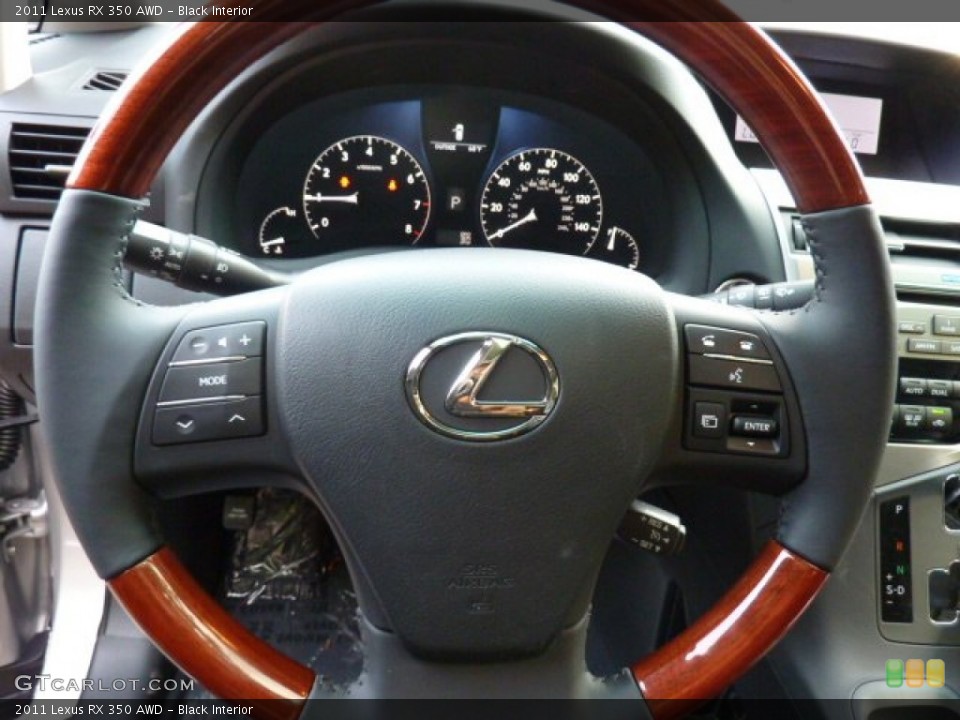 Black Interior Steering Wheel for the 2011 Lexus RX 350 AWD #52002954
