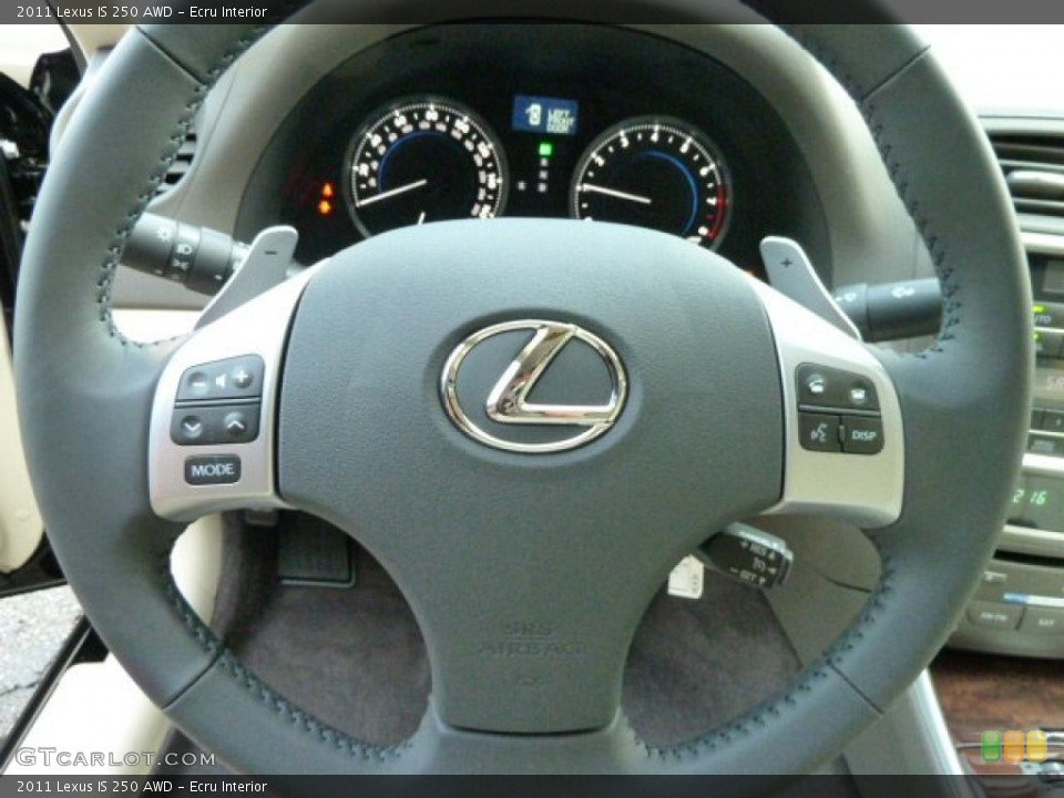 Ecru Interior Steering Wheel for the 2011 Lexus IS 250 AWD #52003545