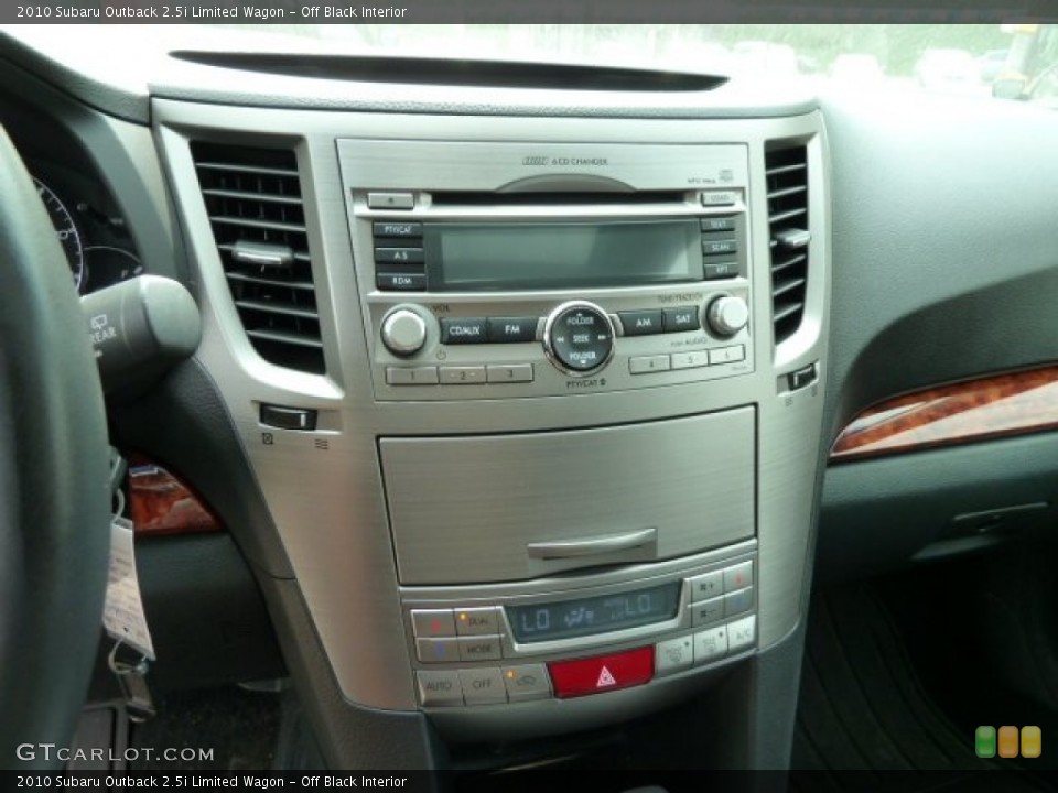 Off Black Interior Controls for the 2010 Subaru Outback 2.5i Limited Wagon #52005306