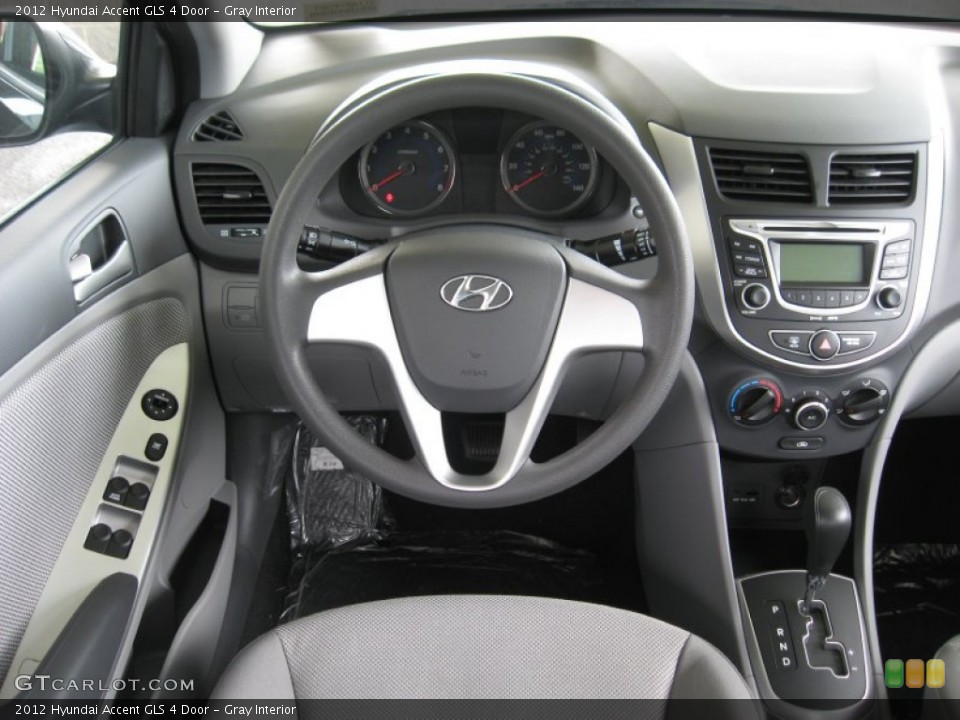Gray Interior Dashboard for the 2012 Hyundai Accent GLS 4 Door #52005411